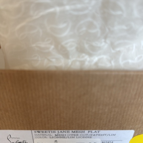 Christian louboutin sweetie Jane mesh flat Lionne camel tan ballet flats sz 41 - Picture 7 of 10